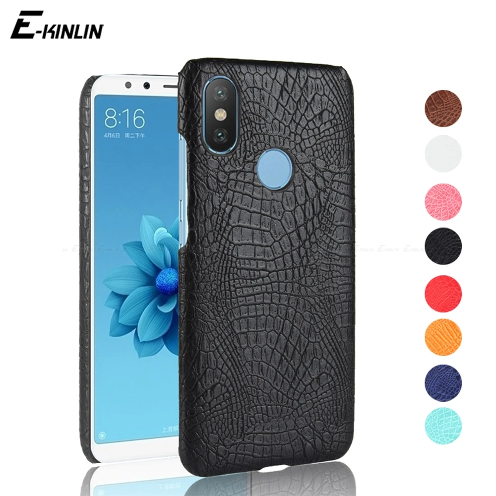 

Crocodile Snake Skin Leather Case For Xiaomi Redmi Go S2 Y2 Y1 Lite 6A Note 5 6 7 8 Pro AI 5A Prime Plus 4X 4 Global Back Cover