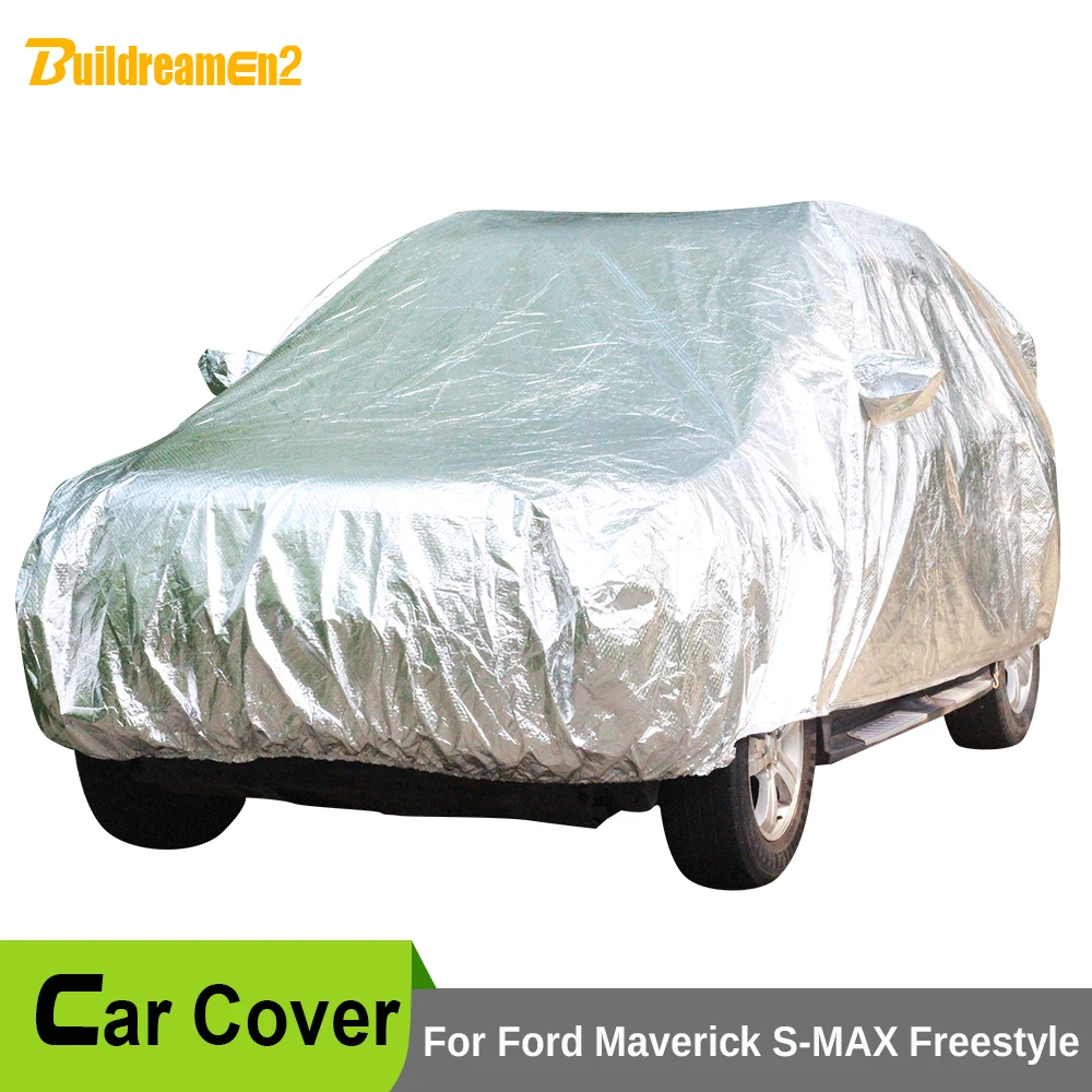 

Buildreamen2 Waterproof Car Covers Auto Sun Shield Snow Rain Hail Dust Protective Car Cover For Ford Maverick S-MAX Freestyle