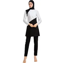 Женский мусульманский купальный костюм с шапкой с принтом купальник Женская пляжная одежда