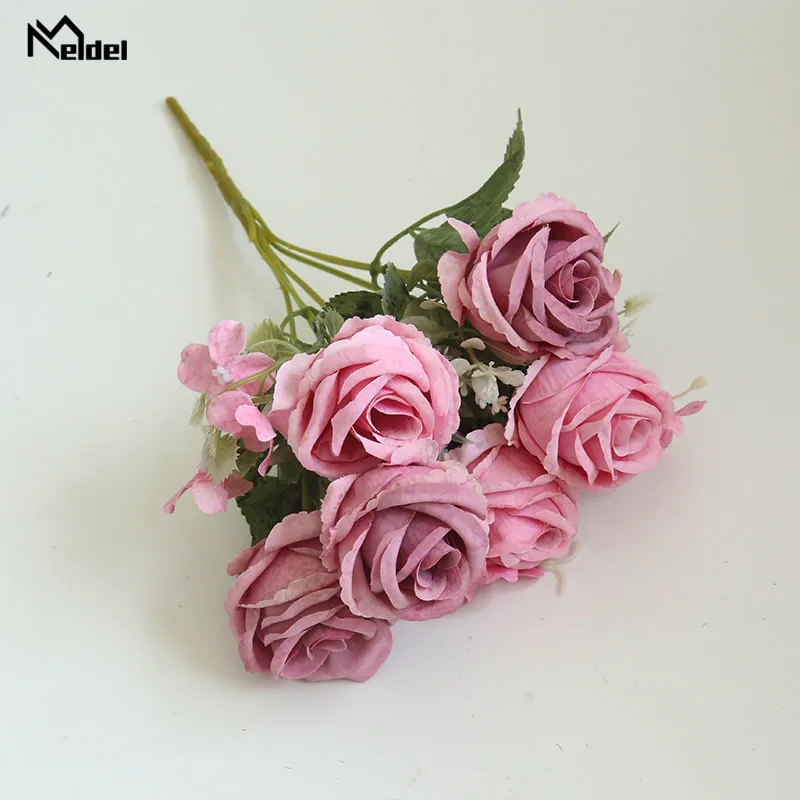 silk roses peony artificial flowers fake flower bouquet (1)