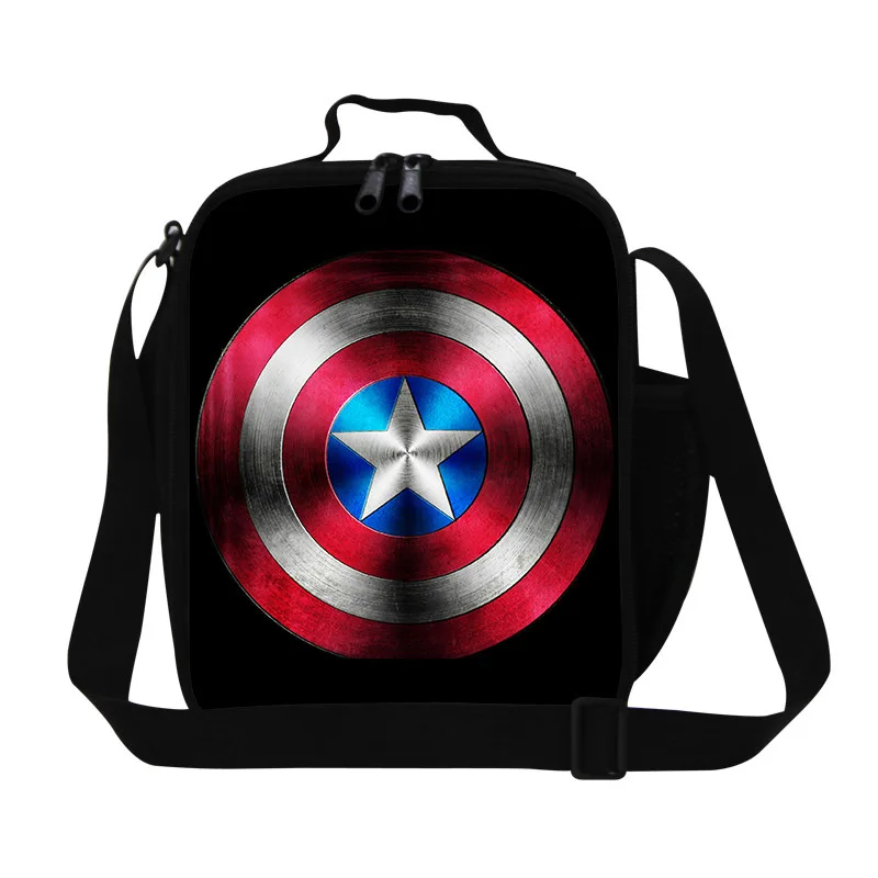 Children Lunch Box Cartoon Captain America Kids Lunch Bags Thermal
