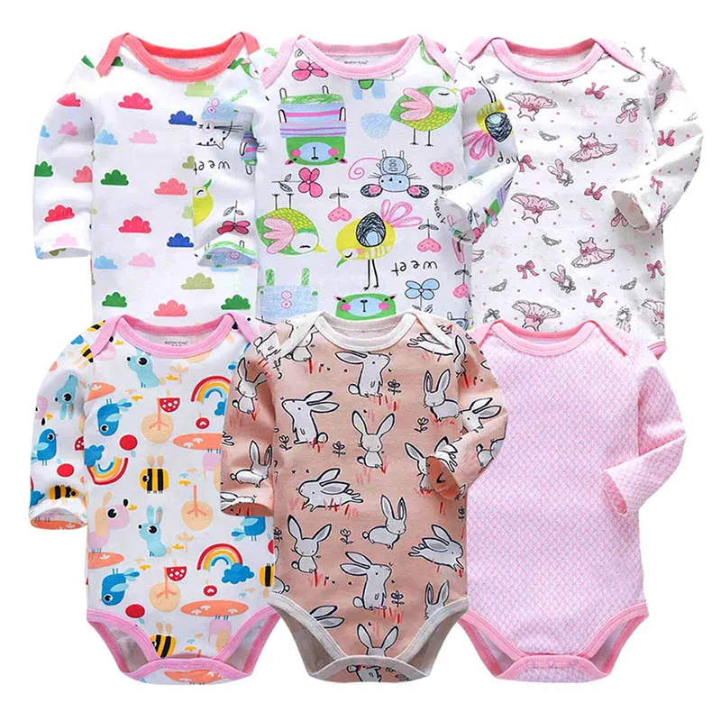 

2019 Newborn Toddler Baby Boys Girls Rompers Funny Cartoon Jumpsuit For Infant Boys Girls long Sleeve Clothing