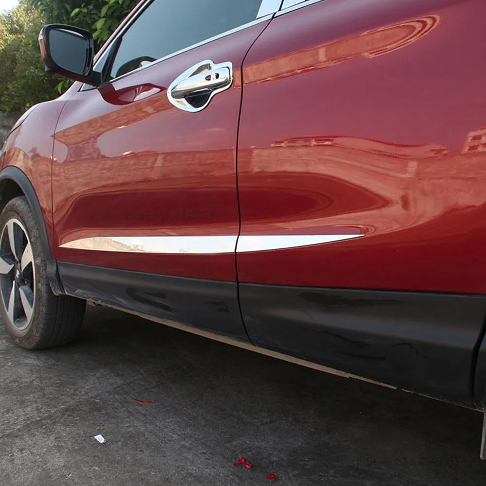 AITWATT для Nissan Qashqai 2016 2019 нержавеющая сталь Боковая Дверь Корпус формовочная