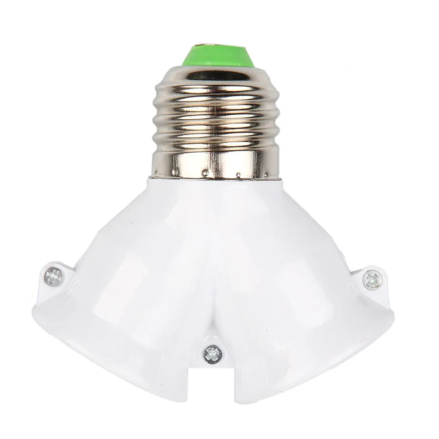 

2X E27 Socket Splitter Adapter Standard Screw Base Bulbs For Home Light Bulb Lamp Holder Bases Lighting Accessories