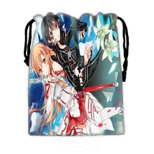 H-P627 на заказ Sword Art онлайн#7 сумки на шнурке для мобильного телефона планшета ПК упаковка подарок Bags18X22cm SQ00806# H0627