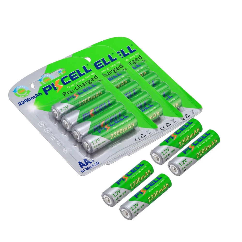 Buy 16 pcs AA NiMH 1.2V 2200mAh Ni MH 2A Pre charged