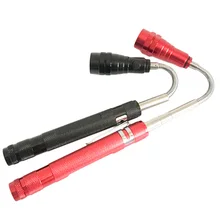 Portable Mini Telescopic Magnet Flexible Adjustable Magnetico Magnetic Pick-Up Tools With 3 LED Flashlight Extendable Tool Lamp mini rubber handle portable led light magnetic telescopic pen handy pick up tool for picking up nuts bolts extendable rod stick