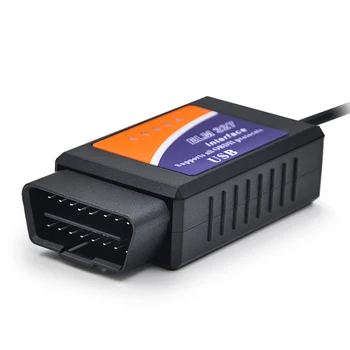 Автомобильный мини-сканер OBD2, Портативный Автомобильный сканер кодов, интерфейс ELM327 V2.1 OBDII USB, считыватель кодов OBD Автомобильный мини-сканер OBD2, Портативный Автомобильный сканер кодов, интерфейс ELM327 V2.1 OBDII USB, считыватель кодов OBD