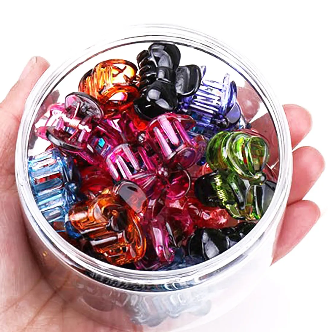 

12pcs Solid color hair clip mini black clips girl hairpin head wear children personality versatile headdress