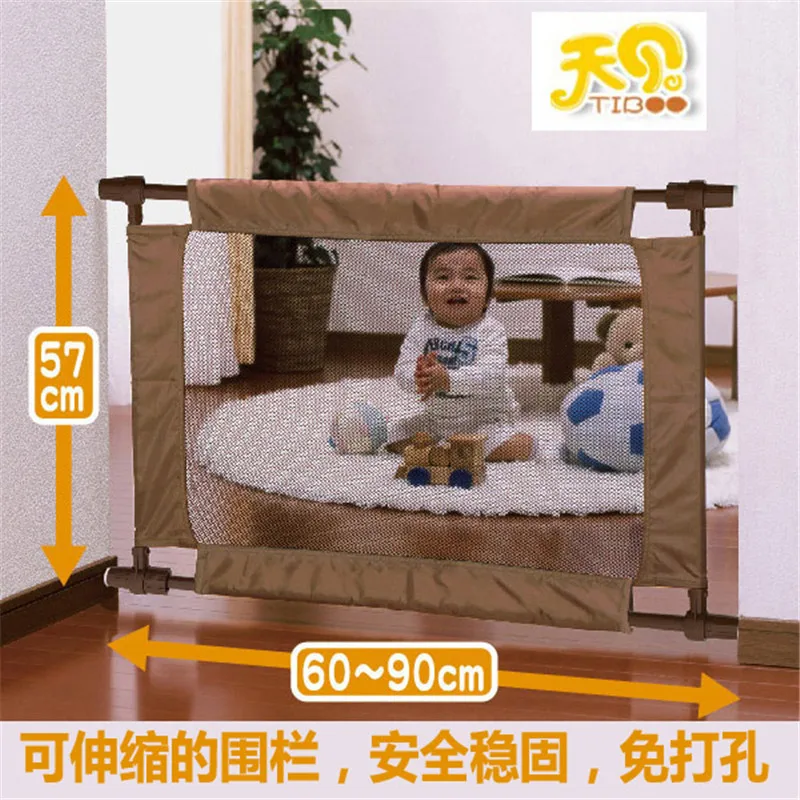 

Baby safety door fence mesh stairs aisle kitchen narrow door isolation baby protective fence