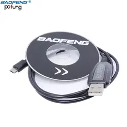 BAOFENG BF-T1 аксессуары USB Кабель для программирования + CD прошивки для BAOFENG BF-T1 Мини Walkie Talkie BF-9100 мобильный радиотелефон BFT1