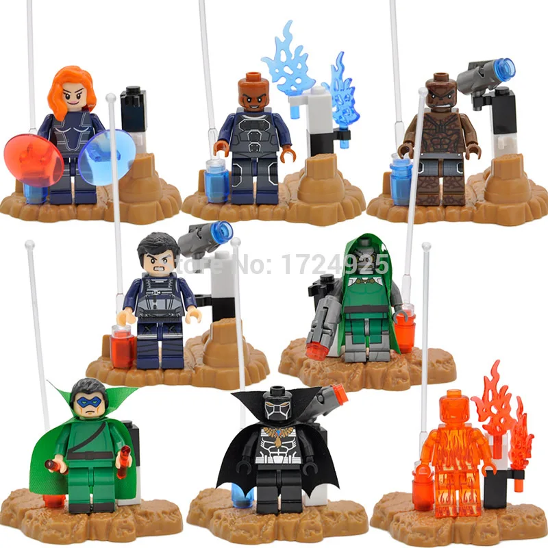 

Fantastic Four Block Building Blocks Thing Human Torch 8pcs/lot Marvel Super Heroes Sets Models Toys