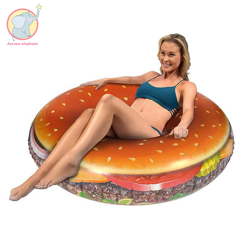 Новый Надувные Овощи гамбургер плавание кольцо бассейна плавать круг надувной матрас водные игры, игрушки для взрослых детей пляжные