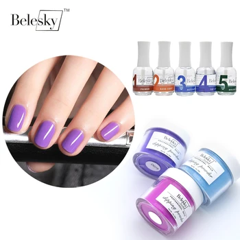 

BELESKY gel dipping nail powder 28g no need UV light easy soak off stronger durable holographic glitter powder dip nail salon