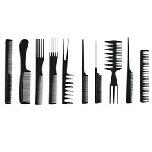 10 шт./компл. профессиональный уход за волосами Инструменты для укладки волос щетка для волос Расческа Салон Парикмахерская Антистатические волосы расчески парикмахерские расчески