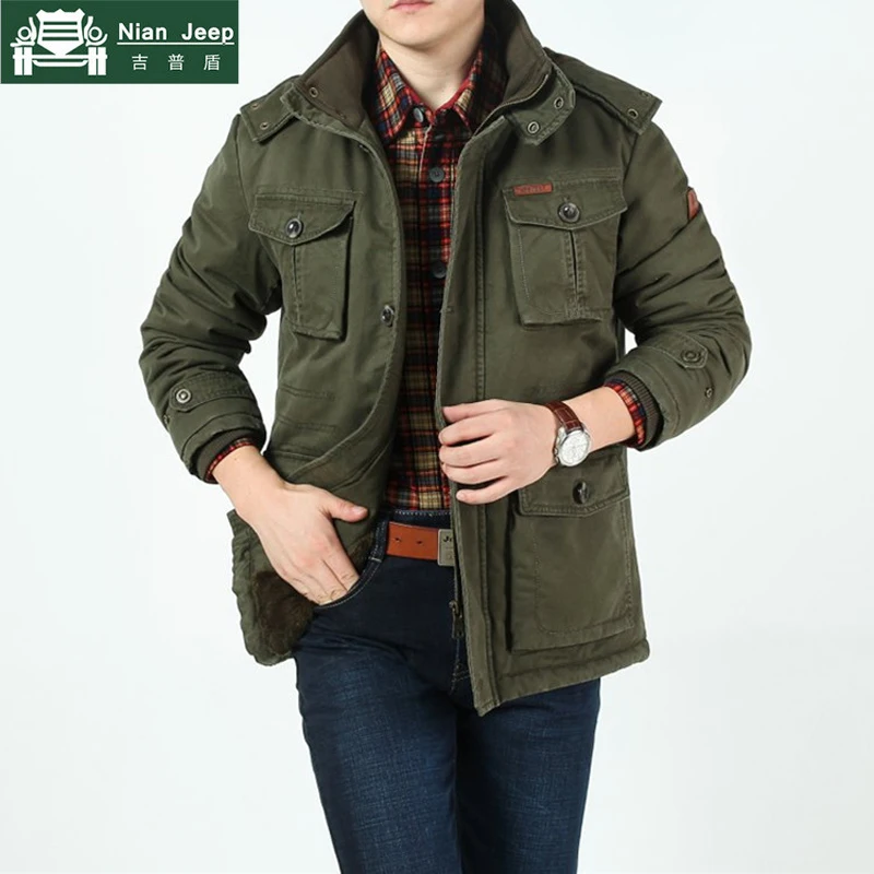 Plus Size 8XL 2018 Brand Army Mens Winter Warm Thicken Jackets & Coats 100% Cotton Comfortable and