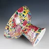 Antique Jingdezhen Ceramic Blossoms Flowers High Feet Decoration Vase Wedding Gifts 4