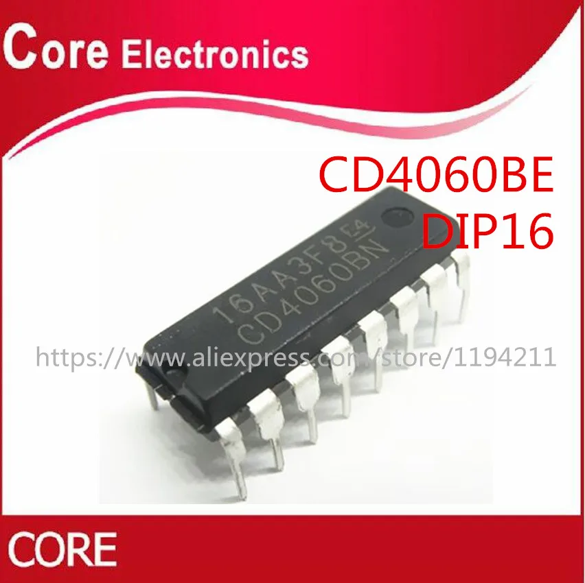 100 шт./лот CD4060BE CD4060 4060 DIP16 IC лучшее качество | Электронные компоненты и