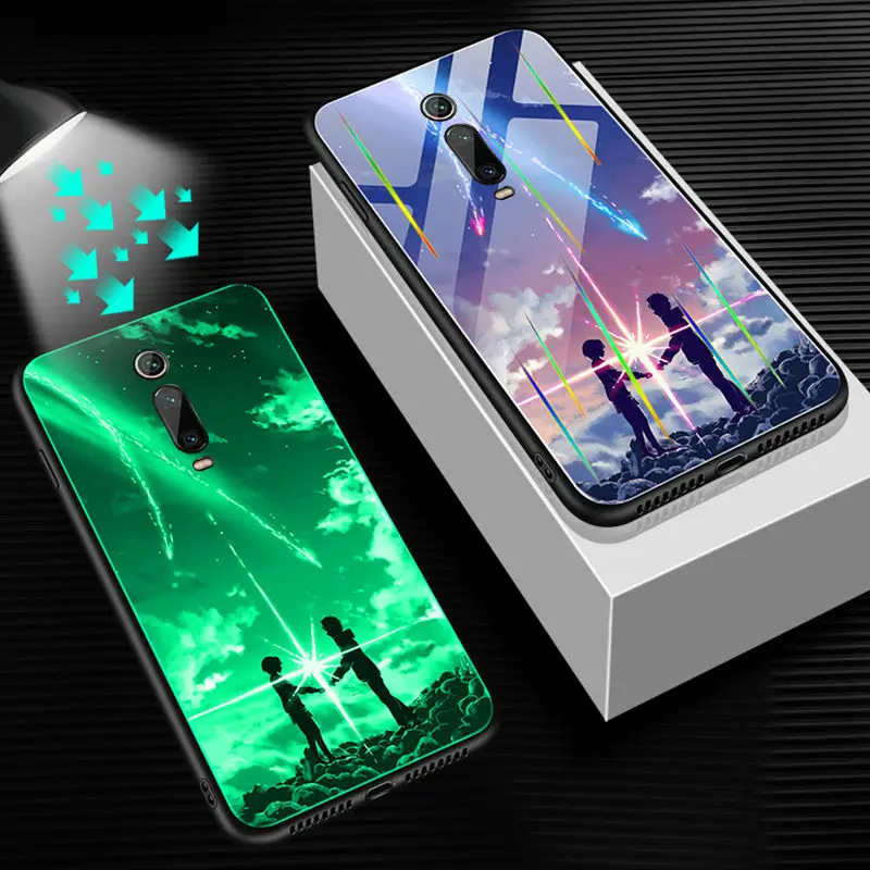 9 Lu mi nous чехол для телефона для Xiao mi Red mi K20 Pro Чехол светящаяся задняя крышка из закаленного стекла для Xiao mi Red mi K20 Pro mi 9T Pro Чехол - Цвет: 9