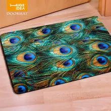 HUGSIDEA 40*60 см Peacok ковер 3D забавные Peacok меховые коврики и ковры для гостиной спальни Karpet нескользящий коврик из меха