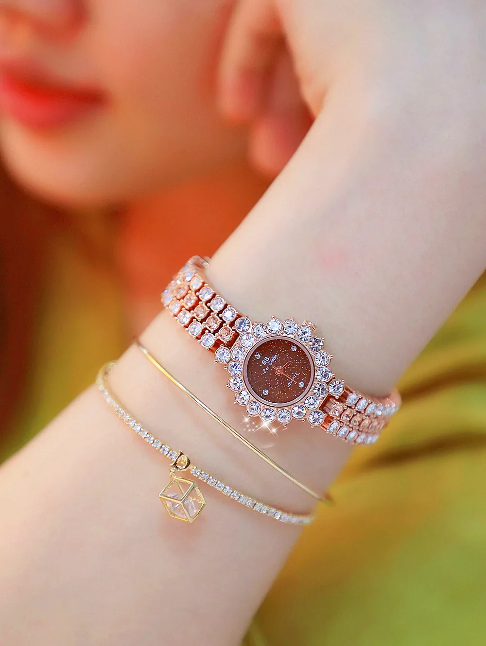 Новое поступление роскошные женские часы с бриллиантовым маленьким циферблатом женские элегантные нарядные часы модные повседневные кварцевые часы Zegarek Damski