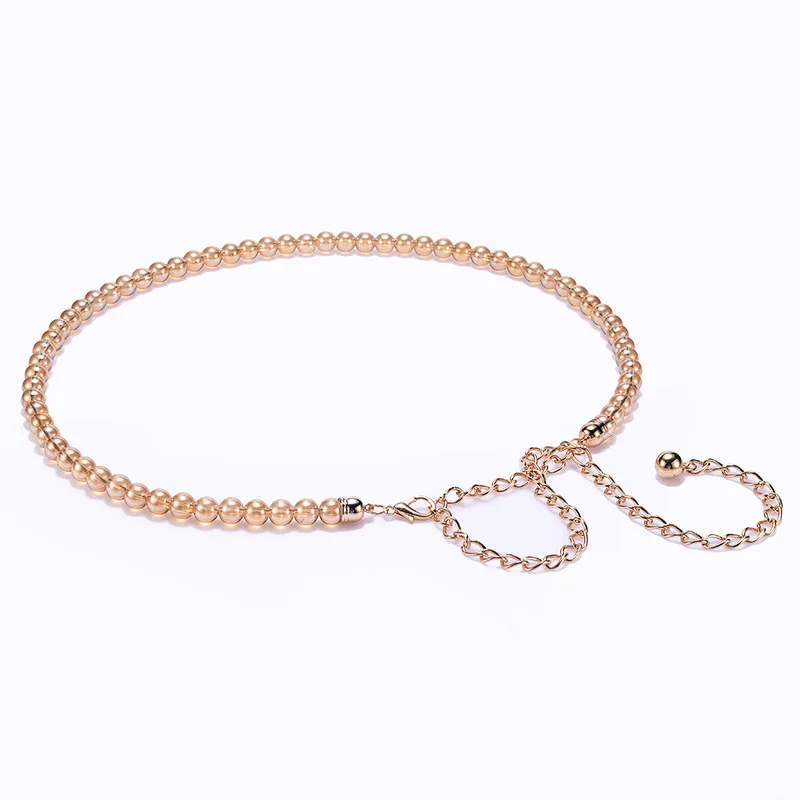 2017 Новая мода из металла Перл Цепь для платье милые Карамельный цвет элегантные