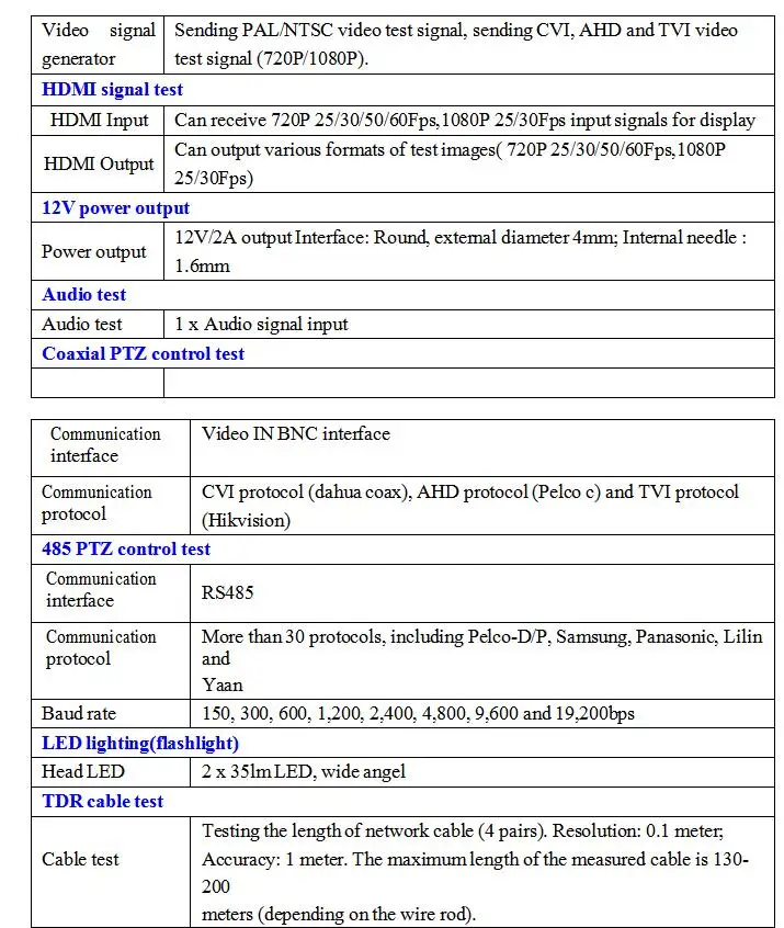 Профессиональный HD комбинированный тестер DT-A86 7 дюймов H.265 4 к ip-камера тестер 8MP TVI CVI 5MP AHD CVBS CCTV тестер монитор мультиметр