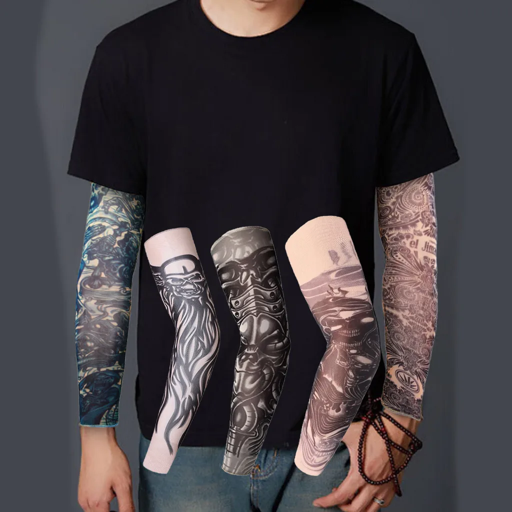

Sunscreen Large Arm Sleeve Tattoo Temporary Tattoo Sleeves Body Art Arm Stockings Slip Accessories