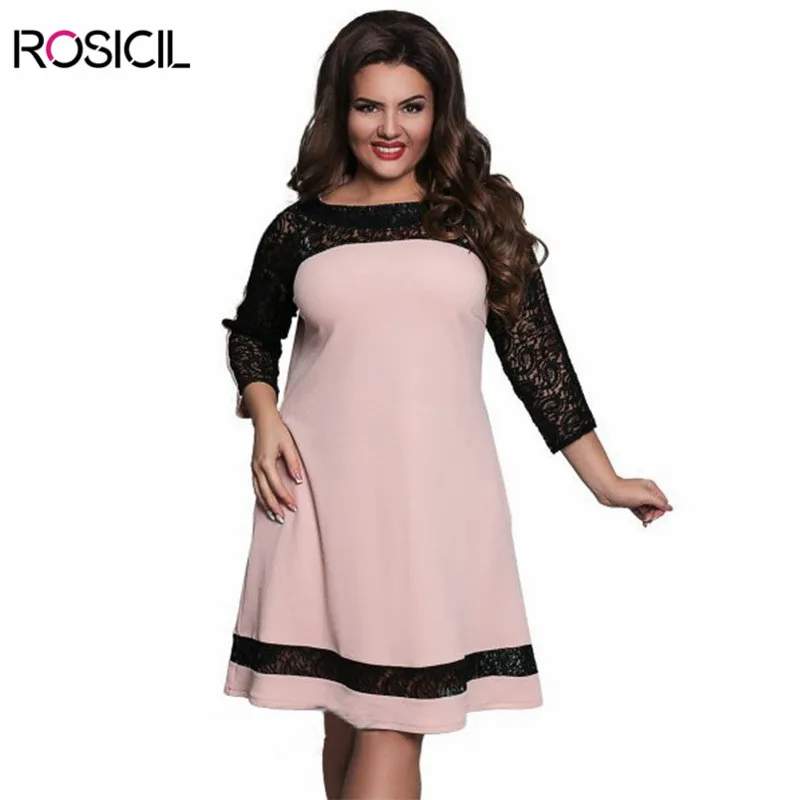 Rosicil бренд большой Размеры Для женщин S Костюмы платье Элегантный Sexy Line вечерние