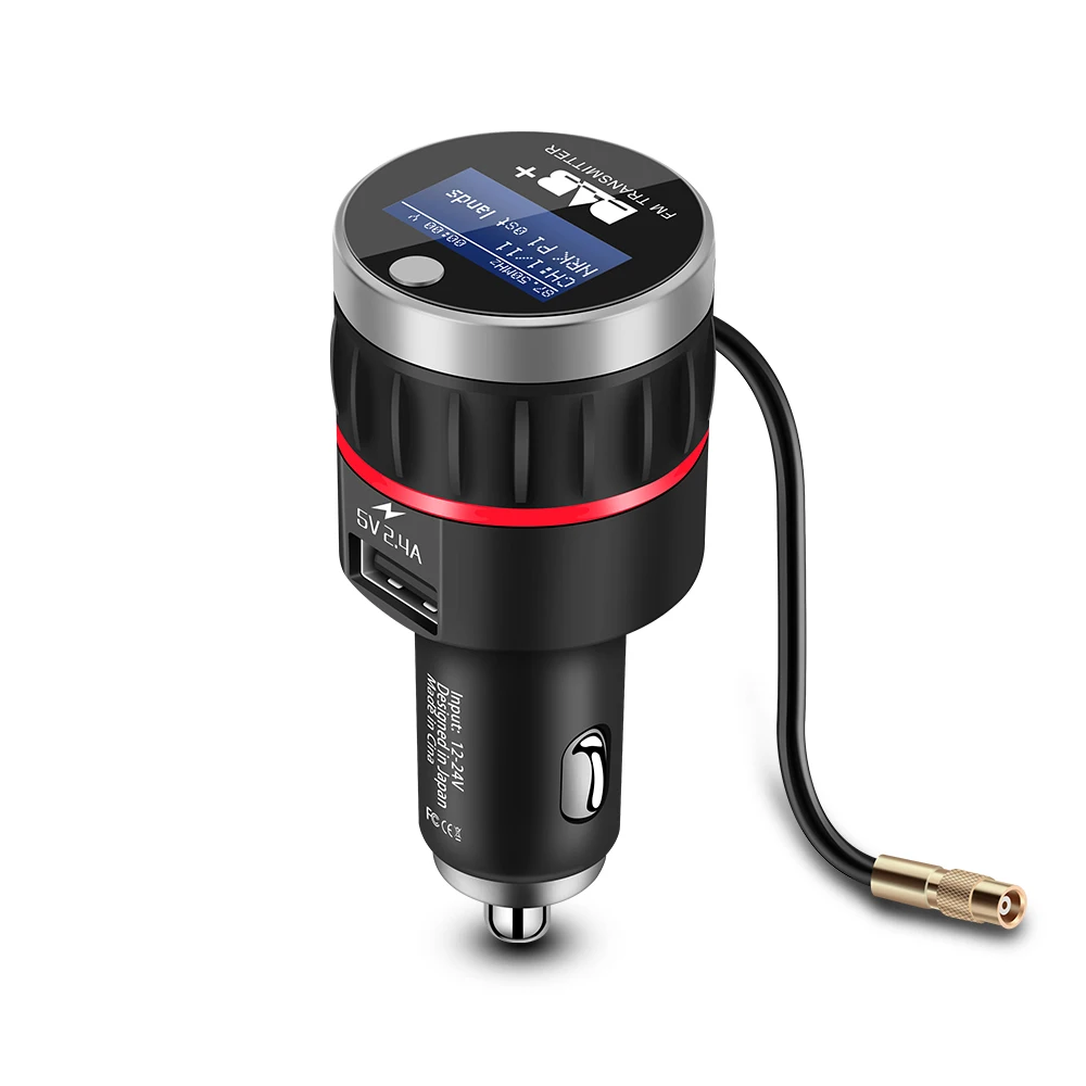 

Car DAB Plus Radio Receiver Tuner with FM Transmitter Converter Plug-and-Play Adaptor With A USB Part For iPad iPhone iPod