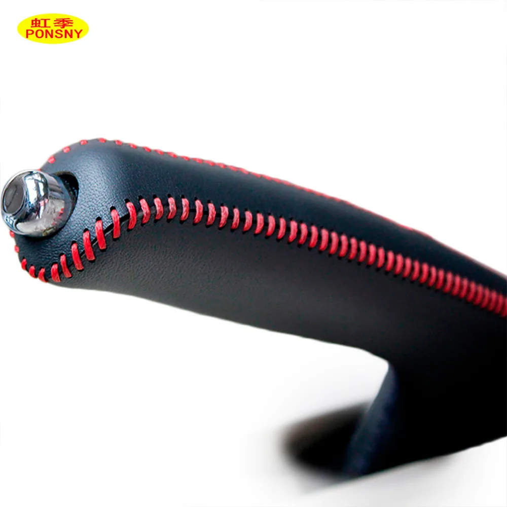 PONSNY Car Handbrake Covers Case for TOYOTA Corolla EX 2009-2013 Genuine Leather Car-styling Handbrake Grips Cover