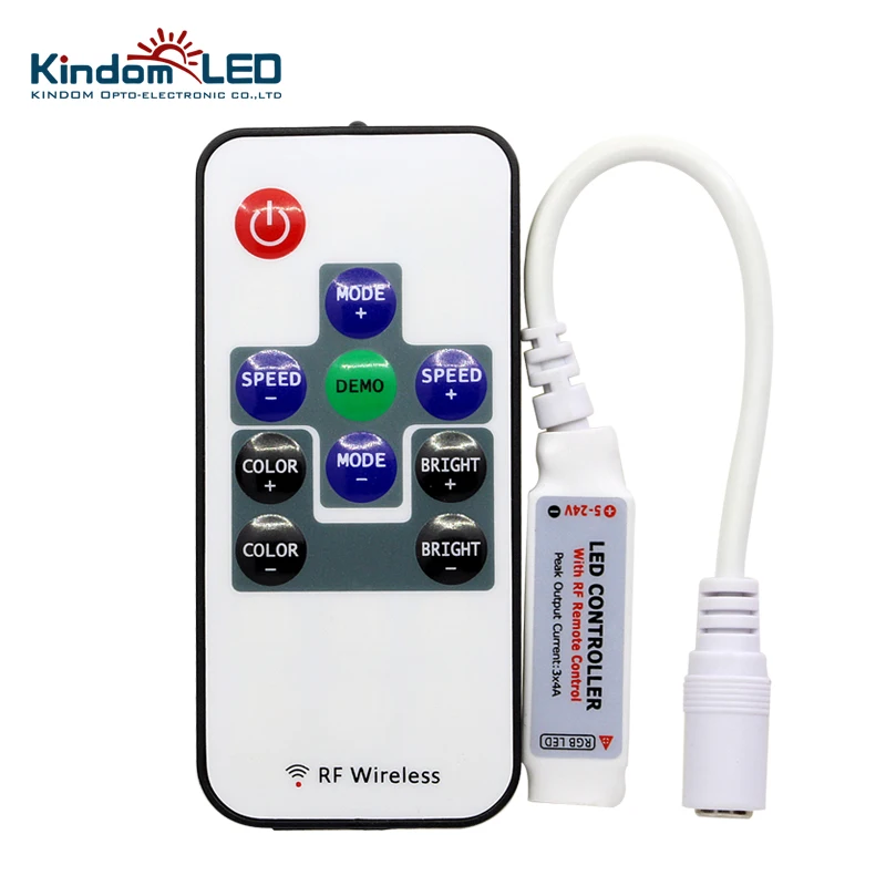 KINDOMLED RGB Контроллер РФ Мини Беспроводная LED Пульт дистанционного управления для