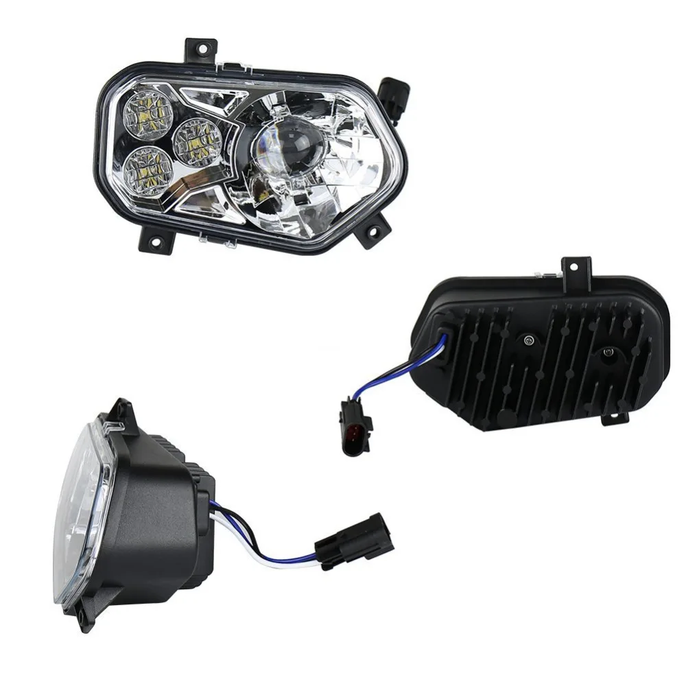 1Pair ATV HiLo Beam LED Driving Headlight Kits for Polaris RZR XP 900 2011-2014  Polaris RZR 4 800 2010-2014  (4)