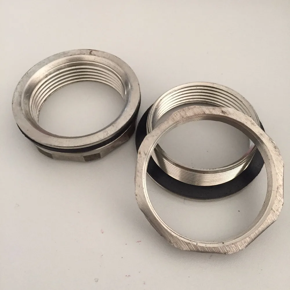 

2PCS Stainless Steel Pipe Swivel Fitting Nut Water Tank Connector G1-1/2" BSP LXM