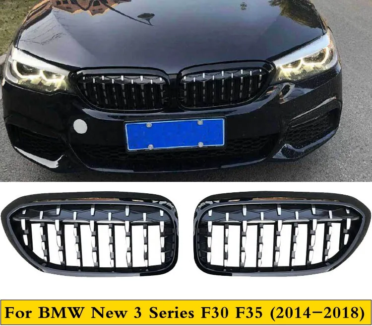 Пара Передняя ножная решетка для BMW Новая 3 серия F30 F35 320i 328i 330i 2014 2018 Алмазная