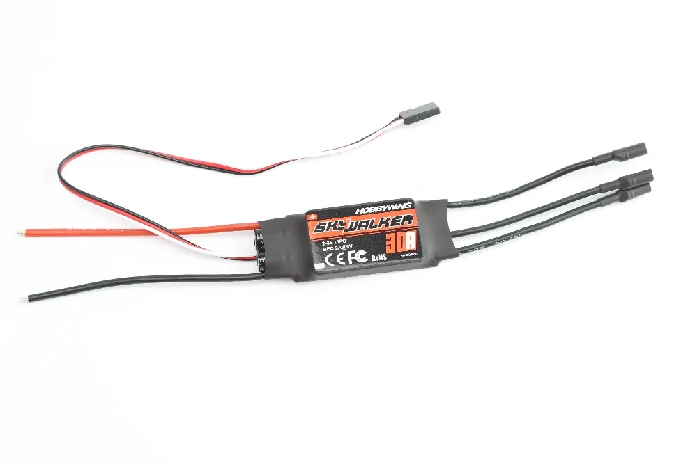 Hobbywing Skywalker 12A/20A/30A/40A/50A/60A/80A бесщеточный ESC Регулятор скорости с UBEC для RC вертолета