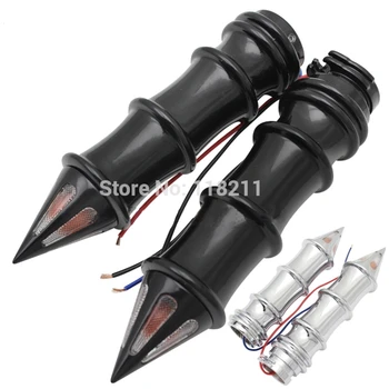 

RPMMOTOR Motorcycle Grips 1"25mm Turn Signals for Harley XL Sportster For Yamaha Road V Royal Star