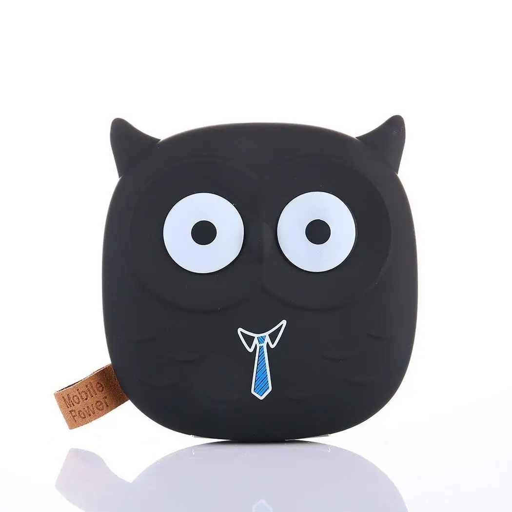 Cute Owl Mobile Power Bank Charger 8000mah Powerbank External Battery Dual Usb For Cellphone Poverbank