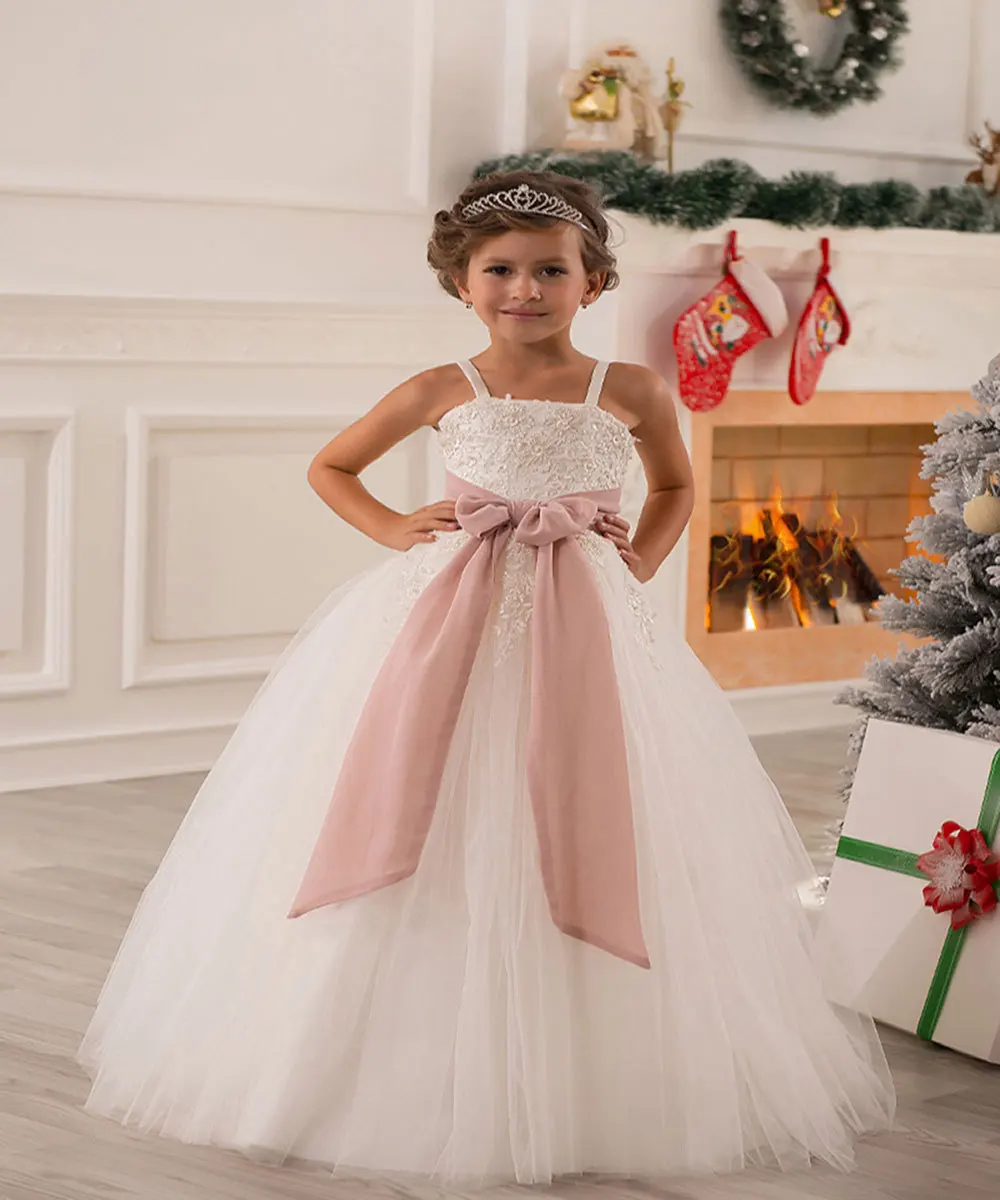 2016 classic flower girl sequin DRESS OCCASION PARTY BRIDESMAID WEDDING