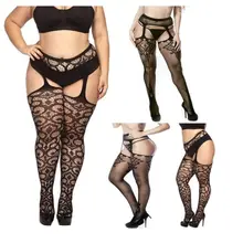 5 estilos moda feminina suspender meia-calça meias tamanhos grandes