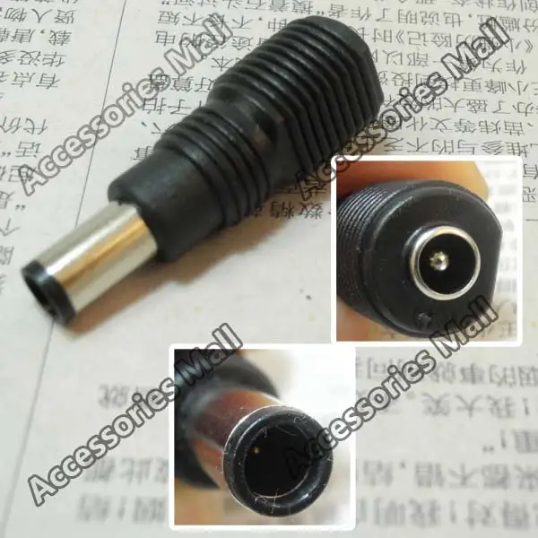 

1-100 pcs NEW Strengthening paragraph 5.5*2.1 Female DC power plug adapter to 7.4*5.0 with Pin Connector for HP