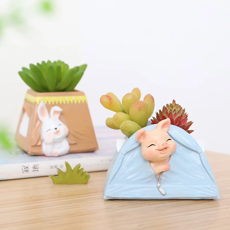 Горячие животное из мультфильма суккулент подставка для цветочных горшков