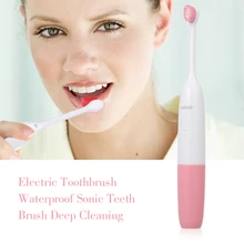 Электрическая зубная щетка с 2 сменные насадки для щёток Водонепроницаемая электрическая зубная щетка звуковые зубы Глубокая чистка кистей
