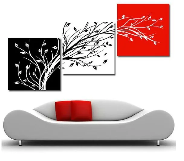 

3 Panels Modern Poster Wall Art Abstract Oil Paintings on Canvas Tree Modular Pictures Home Decor Wall Pictures For Living Room