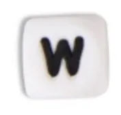 10 шт. кубические силиконовые бусины с буквами, персонализированные буквы с именем, браслет с жевательной буквой, бусины с алфавитом, пищевой силикон, 12 мм - Цвет: Letter W
