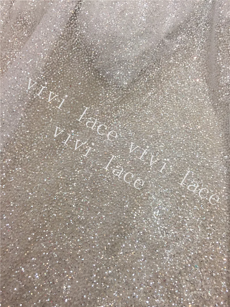 Лучшее качество 5yards hl419 Сияющий Кристалл Dot Pattern клееного печати Блеск Тюль ажурная ткань для вечернее платье/партии, компанией DHL