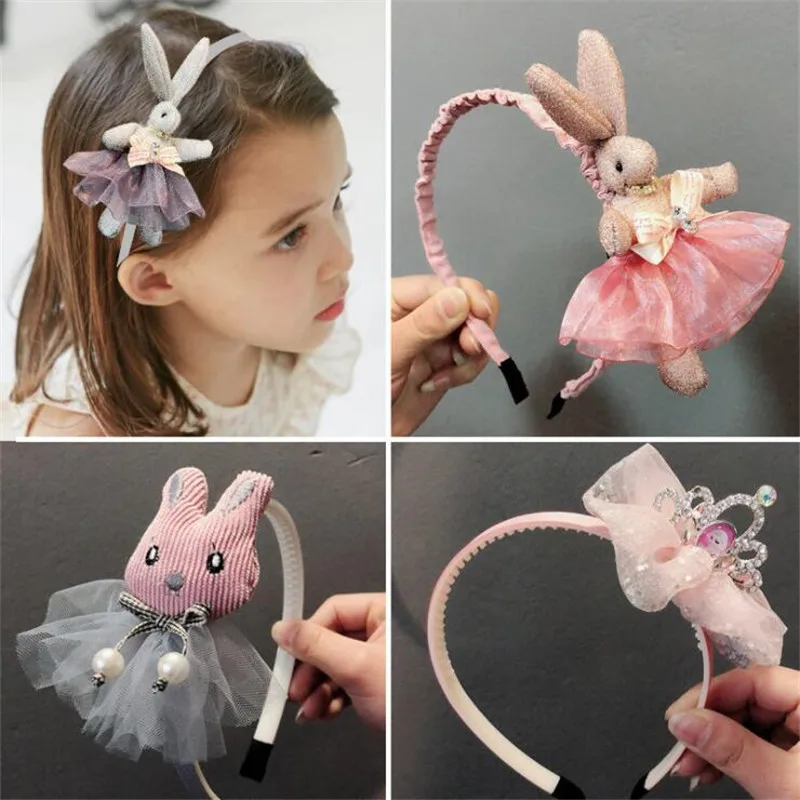 

Cute Plush Rabbit Bunny Ears Princess Cartoon Hairband Girls Kids Hair Head Band Hoop Accessories For Children Gift Hairbands