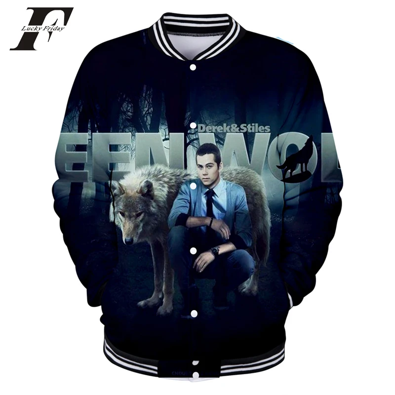 

2019 Teen Wolf 3D basebal jacket bomber jacket men/women HIP HOP Tv Series Casual Slim Trend Casual streetwear Uniform clothes