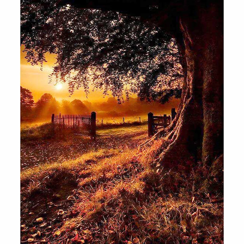 5D DIY Square Diamond Painting Tree Embroidery Scenery Cross Stitch Full Round Embroider Crystal Wall | Дом и сад
