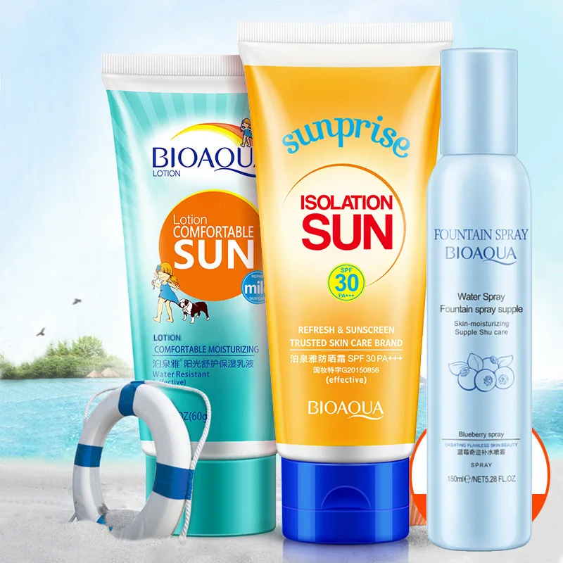 1sets bioaqua face sun spray makeup multi effect primer concealer cream